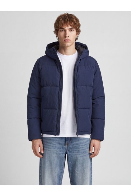 Men's Jacket, with hood, Regular fit, JJGALAXY, Dark Blue, L