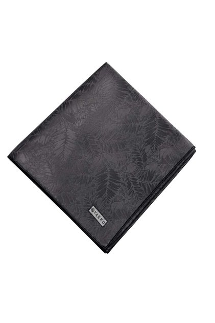Patterned Jacquard Silk Scarf 31815-H-Anthracite