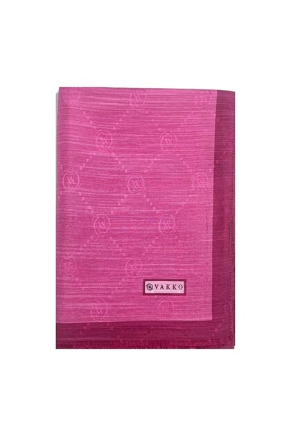 Cotton Silk Monogram Shawl 42140-Pink