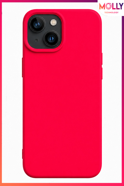 Neon Pink Liquid Velvet Matte Silicone Case for iPhone 15