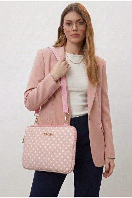 New Product, 11" & 12 Inch Polka Dot Powder Tablet Case with Shoulder Strap, Faux Leather, Water and Impact Resistant, Powder