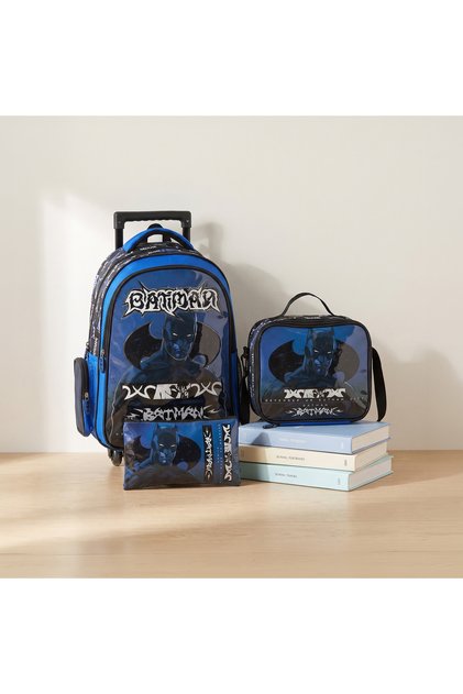 3-Piece School Trolley Bag Set for Girls 5-8 Years with Lunch Bag and Pencil Case - 16 inches