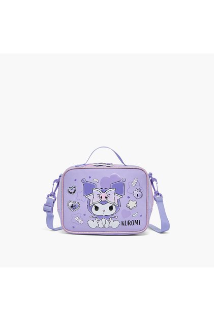 Kuromi Print Lunch Bag for Girls 5-8 Years with Detachable Strap