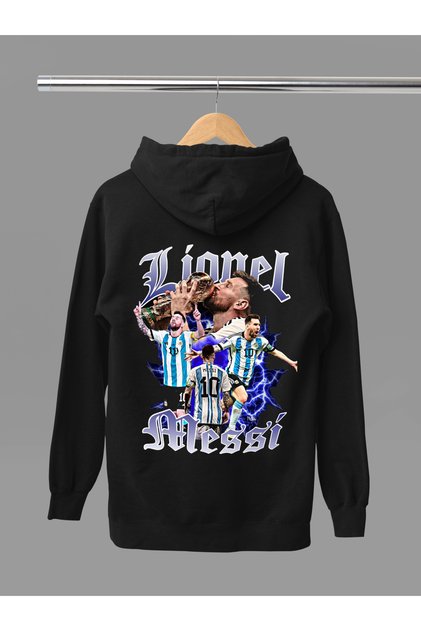 Lionel Messi Printed 3-Yarn Quality Soft Texture Hooded Children's Sweatshirt