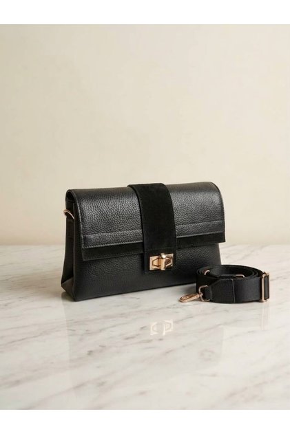Mesbag Women's Bag Genuine Suede Leather with Thick Strap