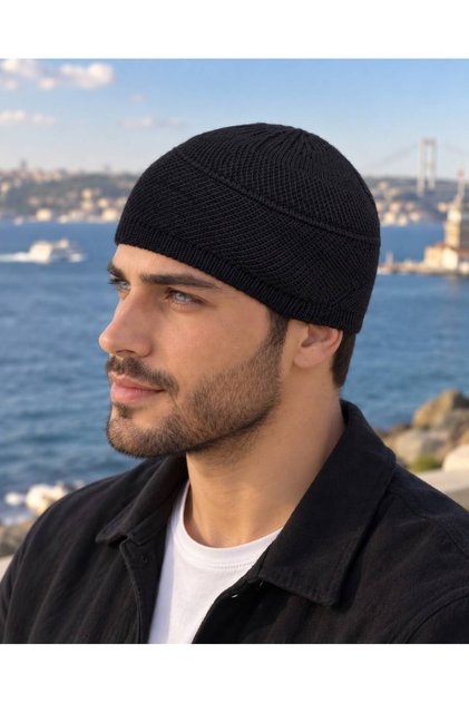 ® Kubbe Örgü Erkek İbadet ve Günlük Kullanım İçin