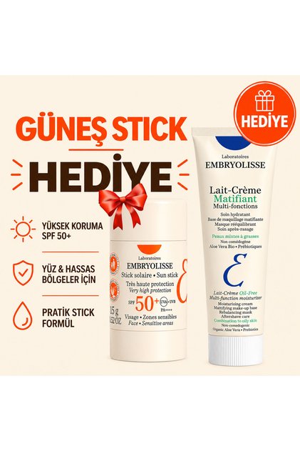 Lait-Crème Matifiant Nemlendirici Krem 2,54Oz /75ml - Güneş Stick HEDİYE