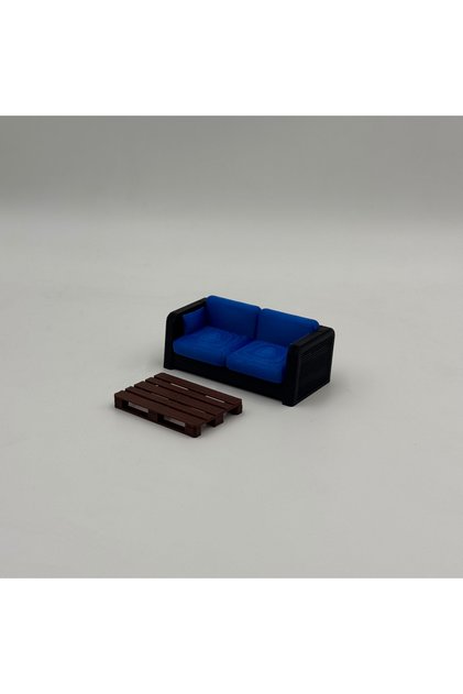 1/24 Scale Garage Diorama Miniature Sofa and Pallet Set | Diecast, Diroama, Hobby Garage, Model Cars