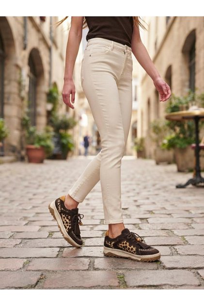 Brown Leopard Suede Leather Women's Casual Shoes
