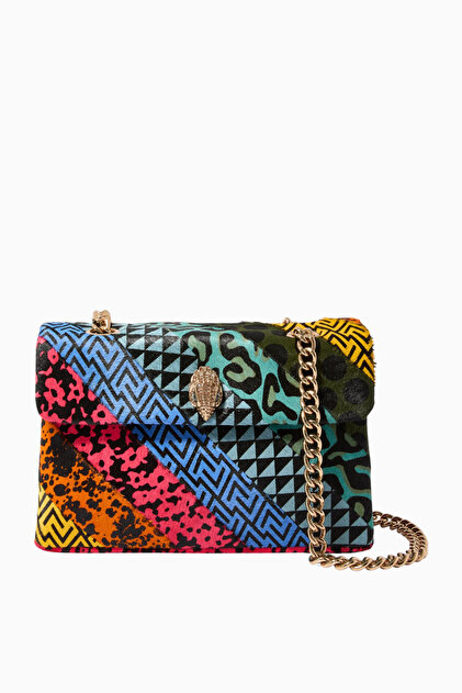 Kensington Leather Bag, Multicolor Leather Bag and Chain Strap
