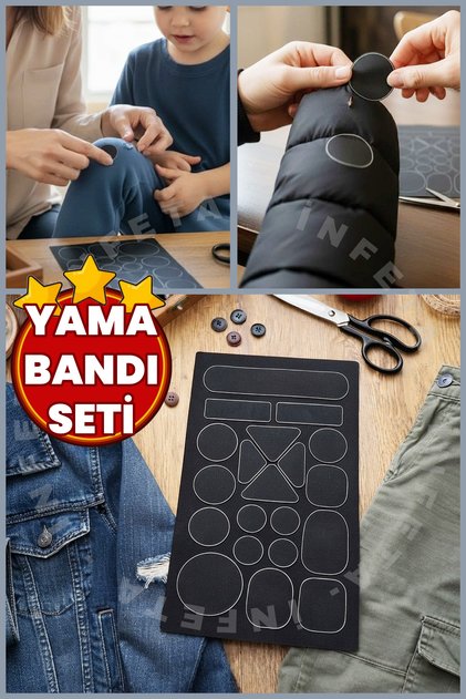 Yıkanabilir Yapışkanlı Siyah Yama Bantları -Suni Deri Mont Naylon Çanta Ayakkabı Döşeme Delik Kapatma, Yırtık ve Aşınma İçin Güçlü Tamir Bandı Seti