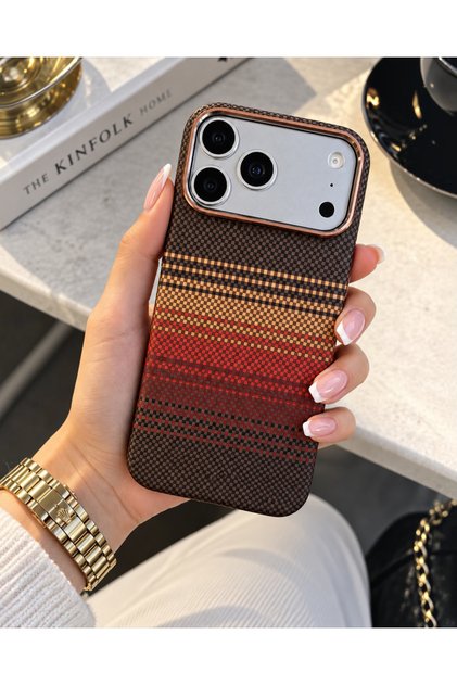 Prestige Carbonfiber Magsafe Supported Case with Metal Frame Compatible with iPhone 18 Pro
