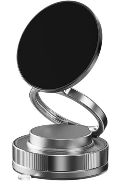 Magnetic Vacuum Suction Phone Mount,360° Rotatable Hands-Free Holder for Car,Gym,and Mirror