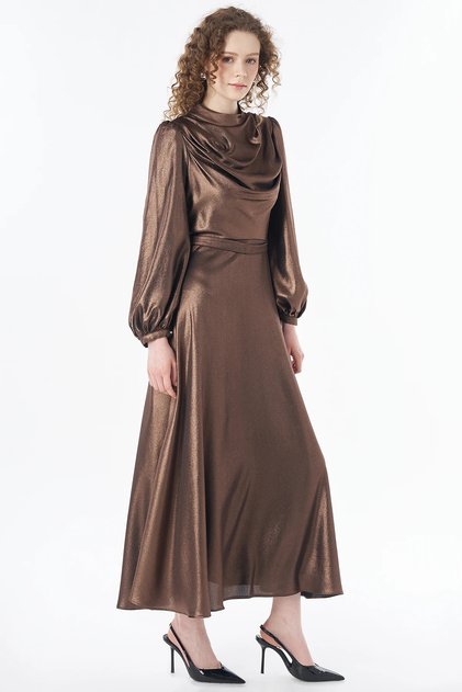 Degaje Yaka Stylish Dress Copper