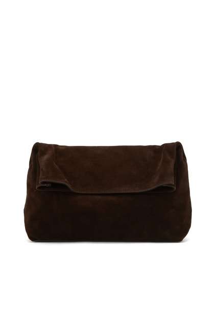 Kahverengi Süet Clutch