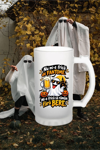 HALBĂ PERSONALIZATĂ DE HALLOWEEN – NU mi-e frică de fantome 500 ML