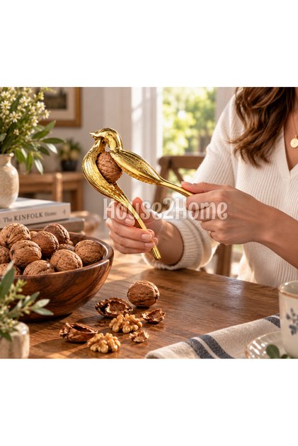 Handmade Brass Bird Nutcracker Decorative Kitchen Accessory