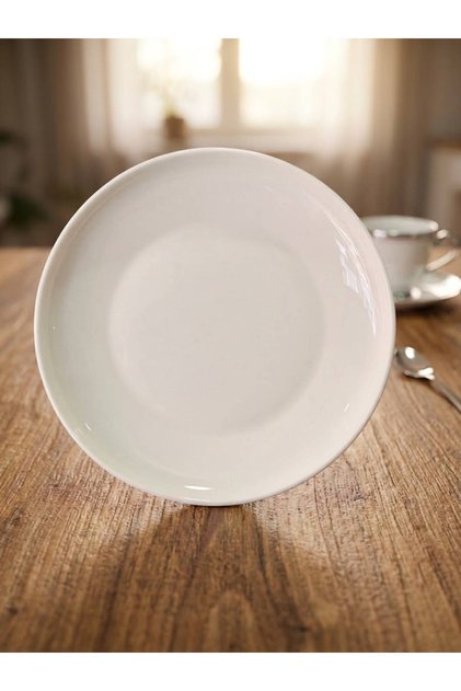 Porcelain Marianna Semazen 21 cm Pasta Plate Cream Plain