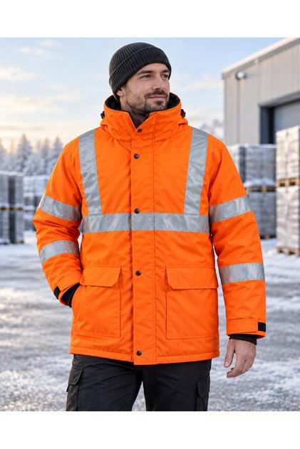 JN1012/P Polarlı Fosforlu Oxford Parka