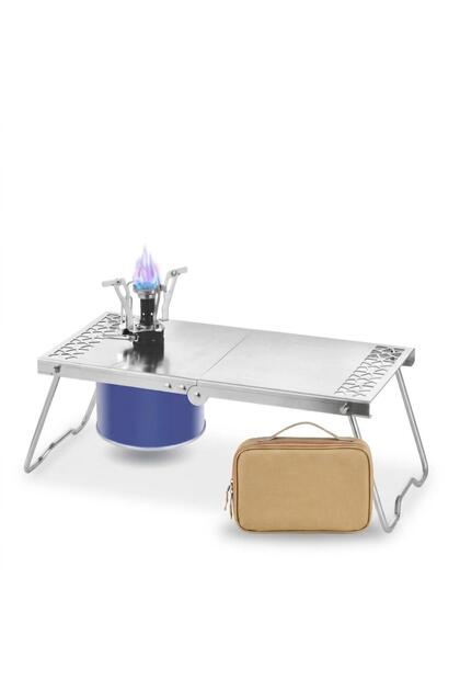 Portable Camping Gas Stove 2000W with Foldable Table, Electronic Ignition & Carrying Case
