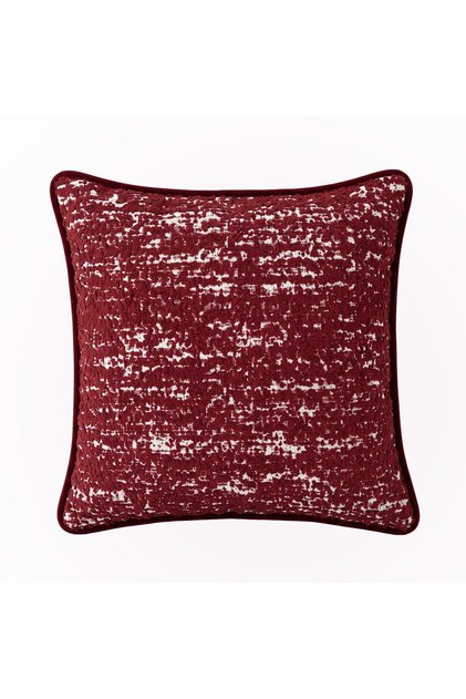 "Carmine" Textured Throw Pillow Cover - 45X45 - Burgundy