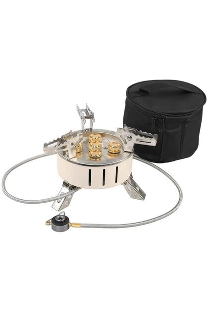 Portable 5 Burner Camping Gas Stove, 18500W High Power Outdoor Cooking Burner with Carry Bag