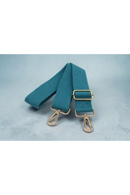 4 cm Cotton Turquoise Adjustable Bag Strap (4 cm X 120 cm)