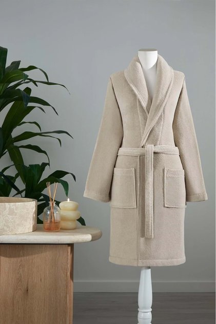 Single Bathrobe Şalyaka-Colored Avm Beige (Size S-M)