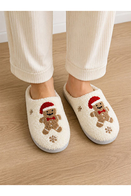 Cookie Embroidered Women's House Slippers