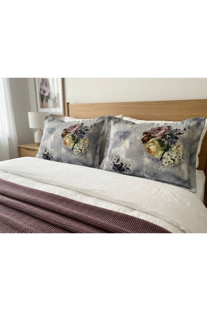 Zorlutekstil Flounced Cotton Satin Floral Pillowcase