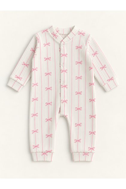 Baby Girl Cotton Front Snap Jumpsuit