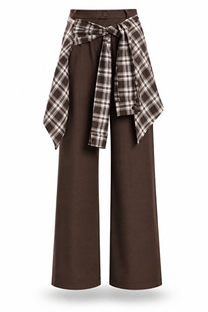 Brown Shirt Detailed Trousers 2066
