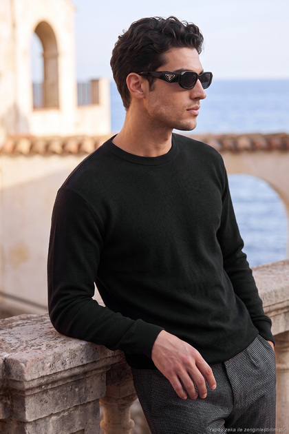 Cotton Blend Relaxed Fit Crew Neck Sweatshirt Men's Sweat 5905837