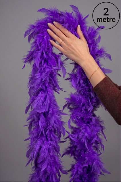 Goose Feather Otriş 2 Meters Thick Feather Strip Costume Henna Wedding Party Organization Decoration Material