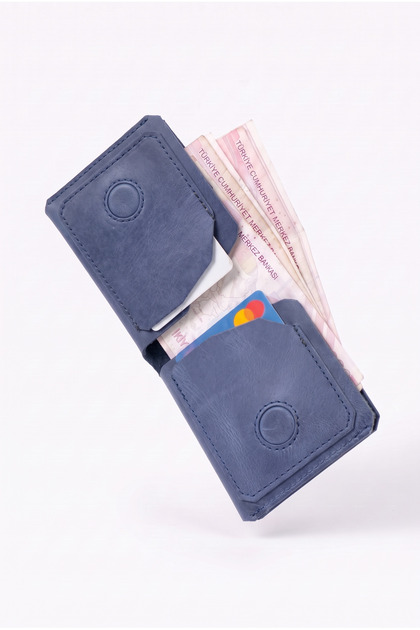 100% Genuine Leather Clark Model Men's Wallet - Stylish Minimalist Wallet with Magnet