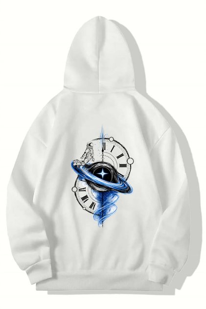 Unisex Oversize Interstellar Hoodie (White)