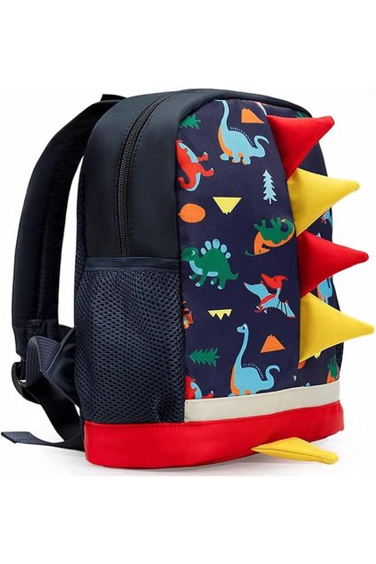 Little Kid's Dinosaur Kindergarten School Backpack (Dark Blue)