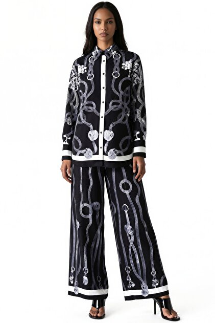 Msn Geometric Shirt Collar Set