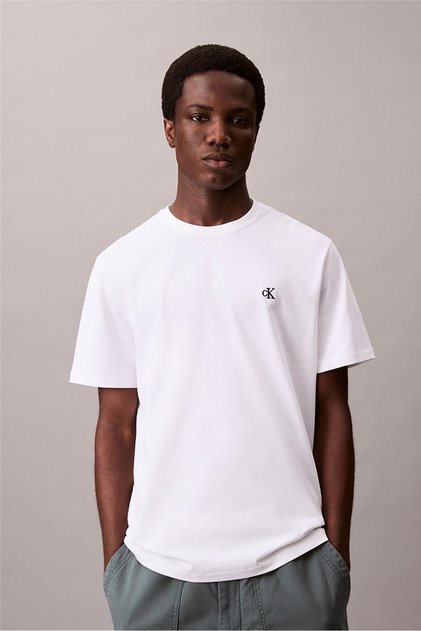 Erkek Marka Logolu Günlük Kullanıma Uygun Beyaz T-Shirt