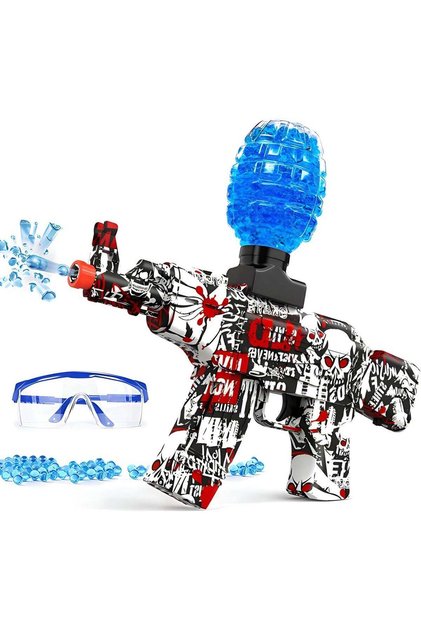 Electrical Gel Blaster AK-47 Toy Gun, Splatter Ball Blaster Rechargeable Shooting Game Toy for Boys, Toys for Outdoor Activities