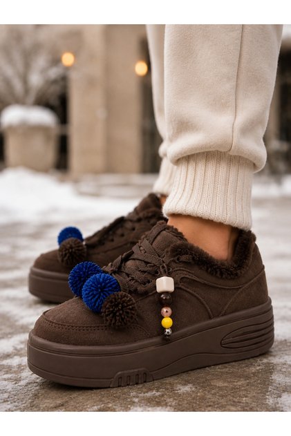 26K322 Suede Shoes with Plush Lining