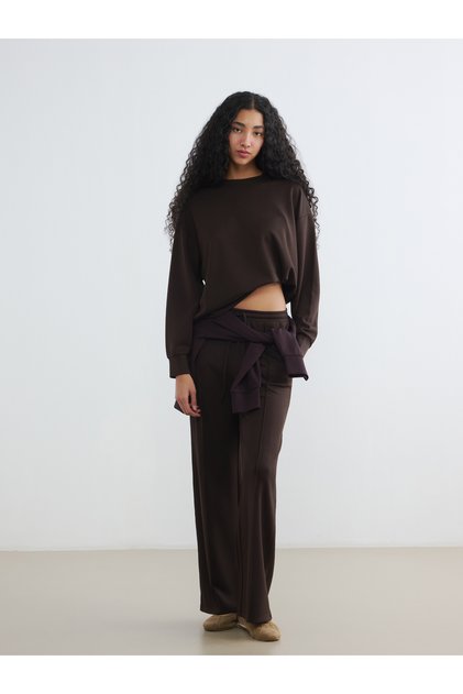 Pantaloni de trening de damă cu talie elastică și atingere moale