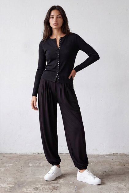Balloon fit basic trousers