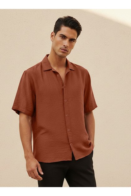 Basics Regular Fit Textured Shirt