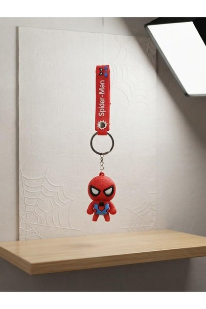 Cute Character Figure Silicone Keychain with Strap, Bag Accessory, Car Key Decoration