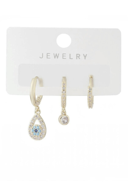 Vip Series 3-Piece Anti-Tarnish Earring Set