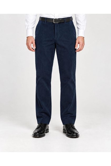 Men's Comfortable Fit High Quality Winter Thick Thermal Velvet Trousers with Fleece Inside Dad Ribbed Pants