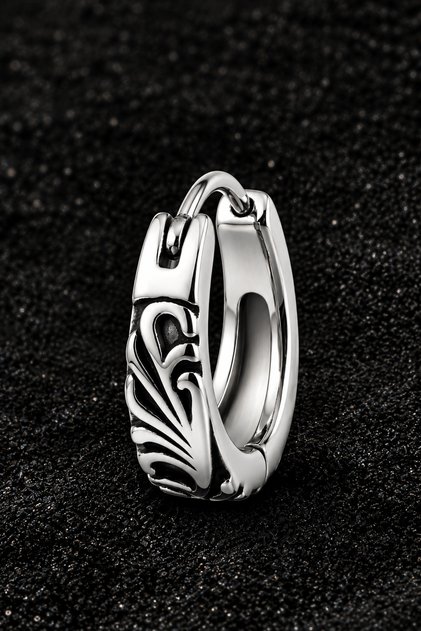 Mod 212 L Steel Lock Ring Earring