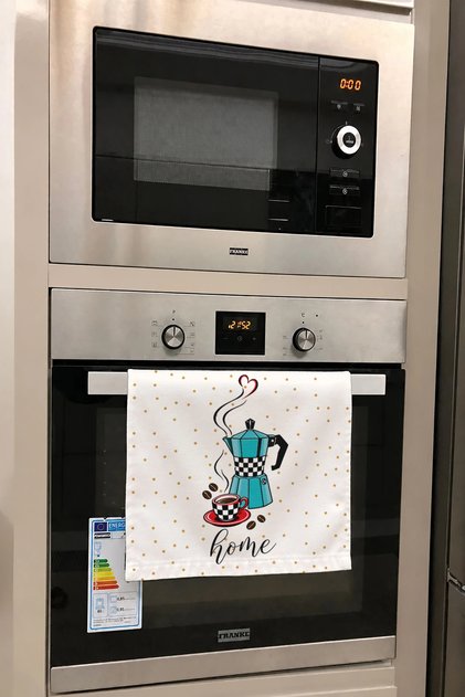 Hand Drying Towel 30X50Cm Cotton Absorbent Checkered Coffee Delight for Kitchen, Oven