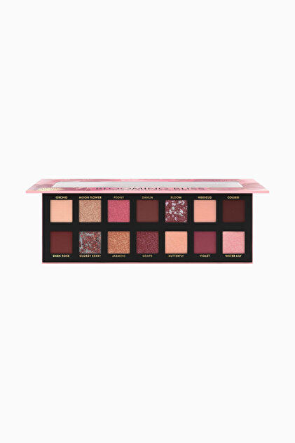 Blooming Bliss Far Paleti 020, 14 Renk, Mat, Işıltılı, Metalik, Uzun Süreli, Vegan - Blooming